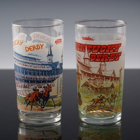 2pc Kentucky Derby Collector Highball Glasses