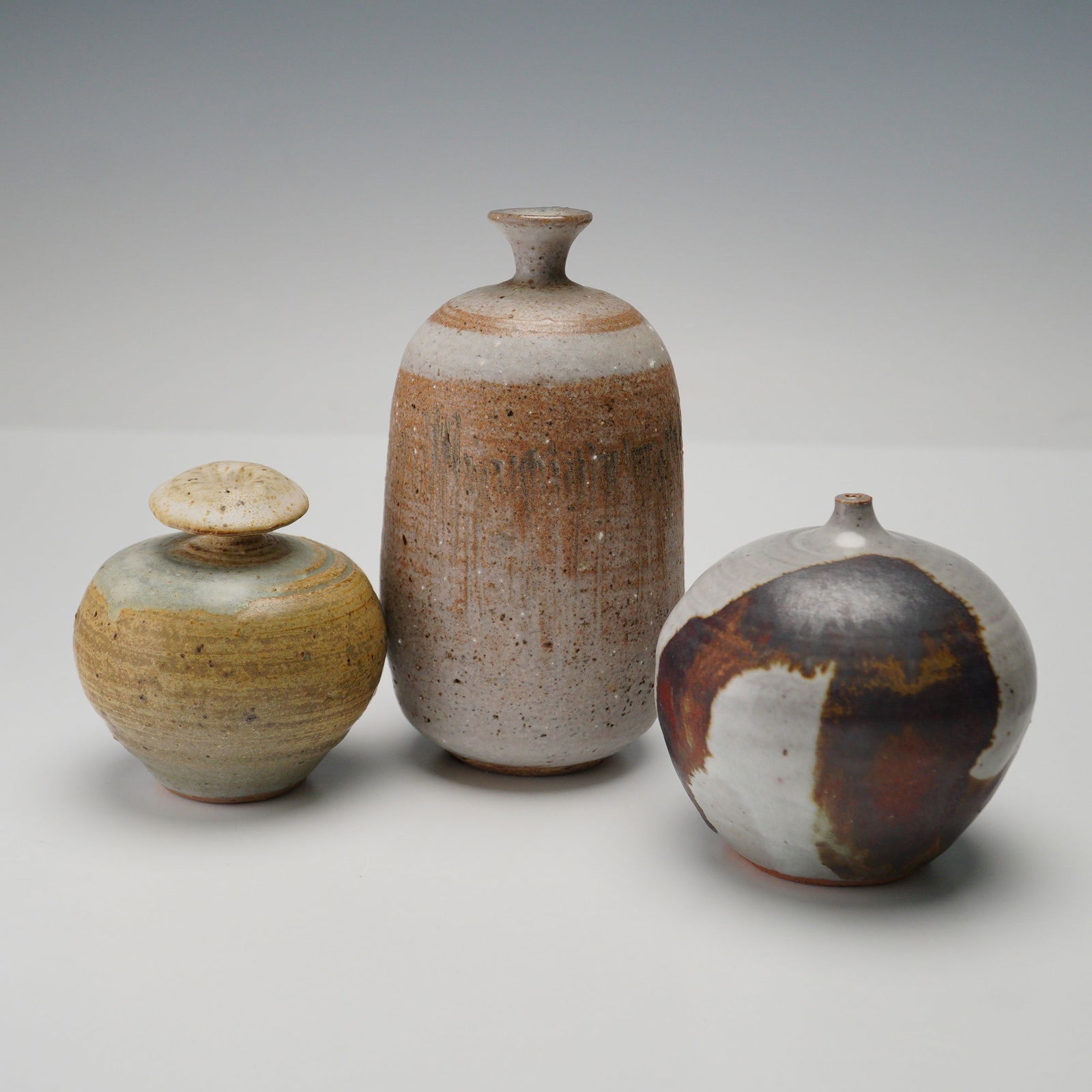 3pc Studio Pottery Miniature Vases (1 of 6)