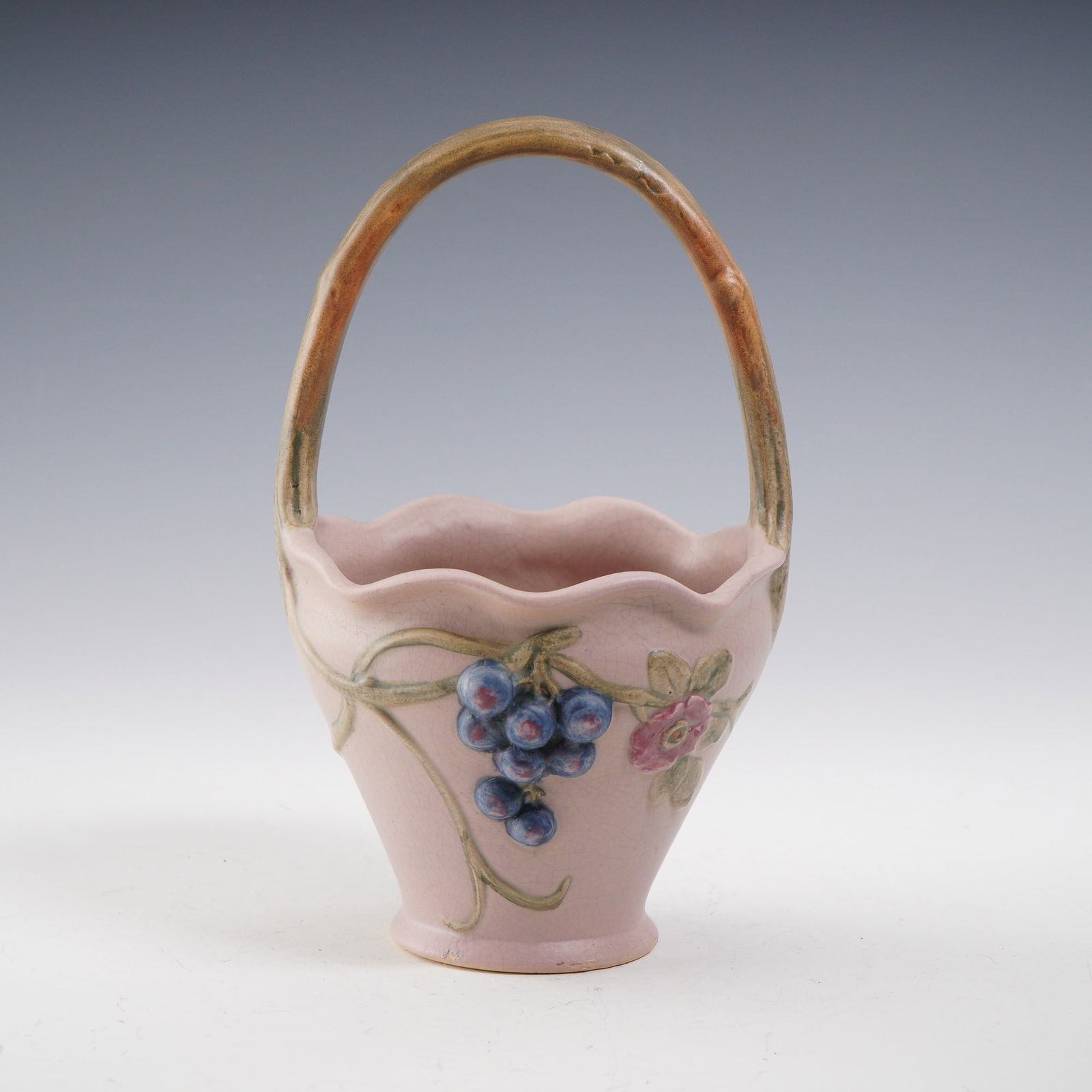 Weller Pottery Lavender Melrose Basket (1 of 4)