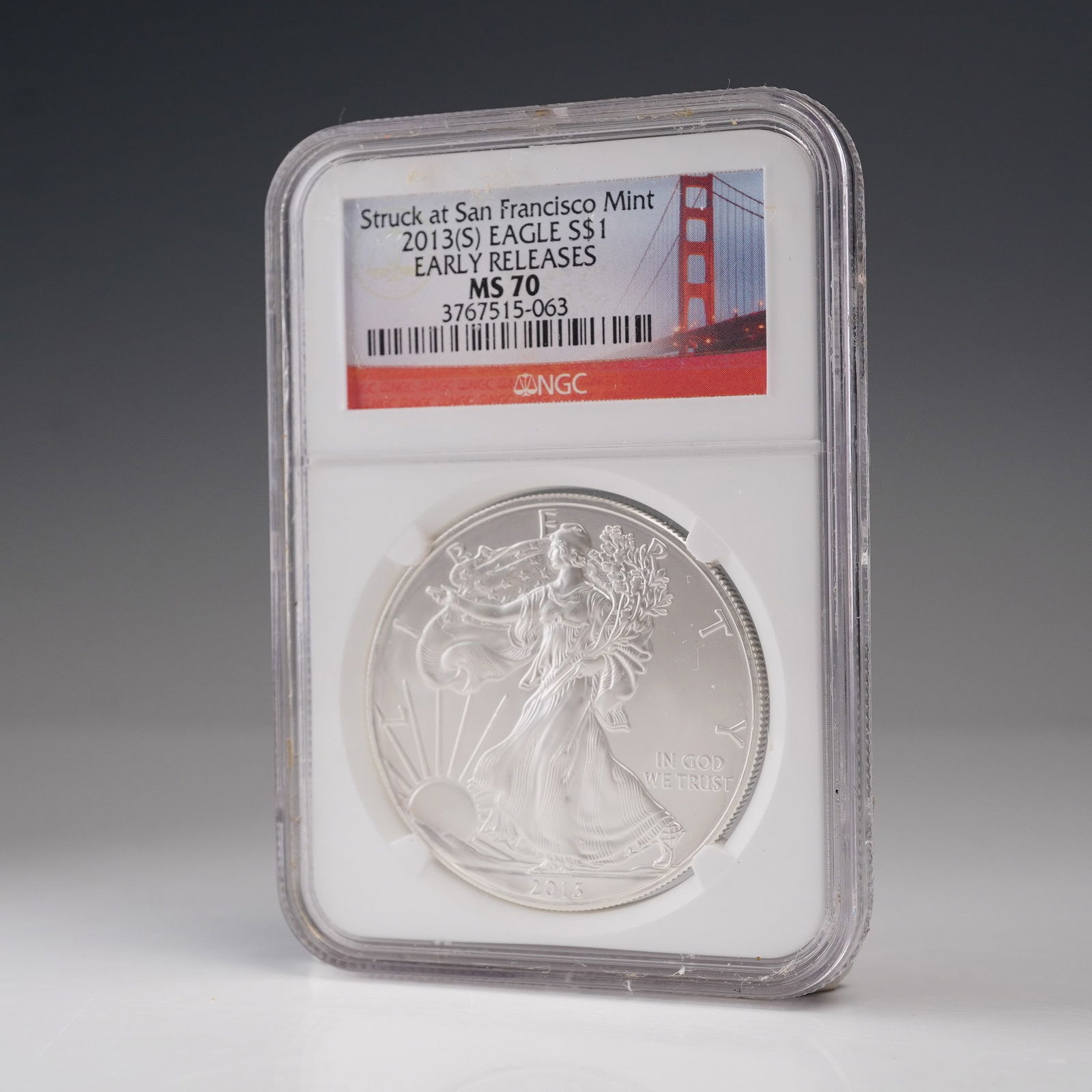 2013 (S) American Silver Eagle Early Release Dollar Coin NGC Graded MS 70 (1 of 4)