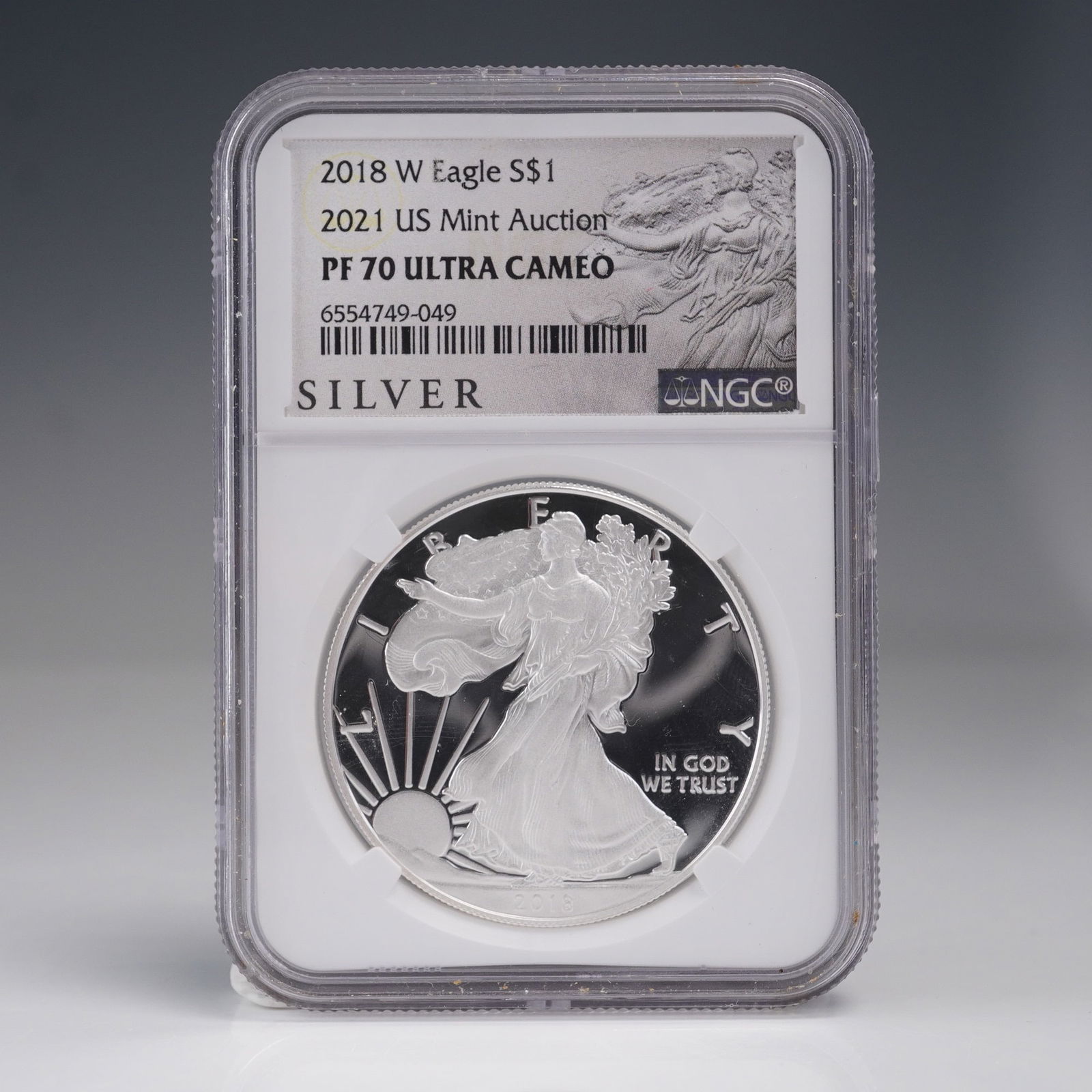 2018-W American Silver Eagle Type 1 Dollar NGC Graded PF 70 Ultra Cameo (1 of 4)