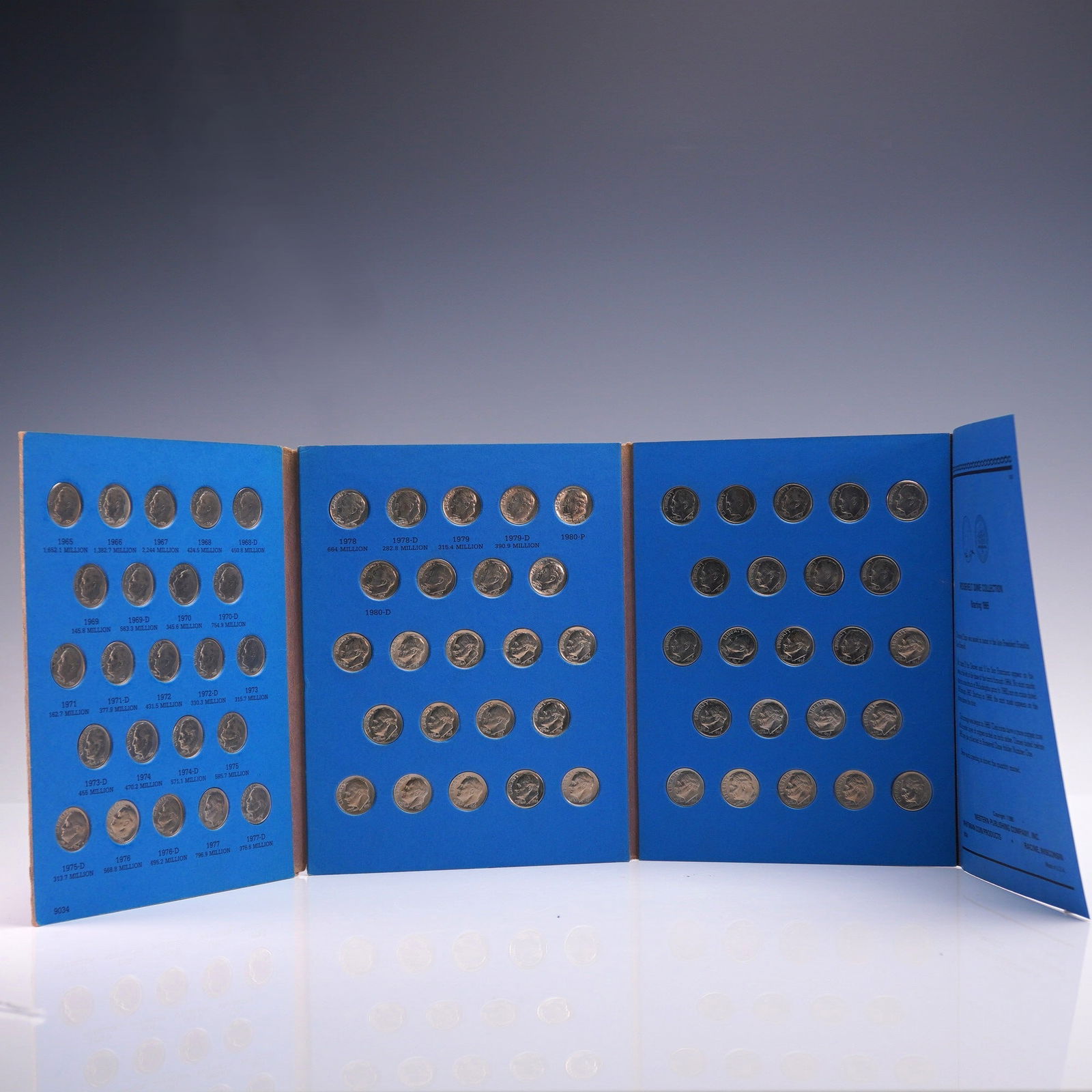 1965 - 2000 Whitman Coin Folder Number Two, Roosevelt Dimes. (1 of 6)