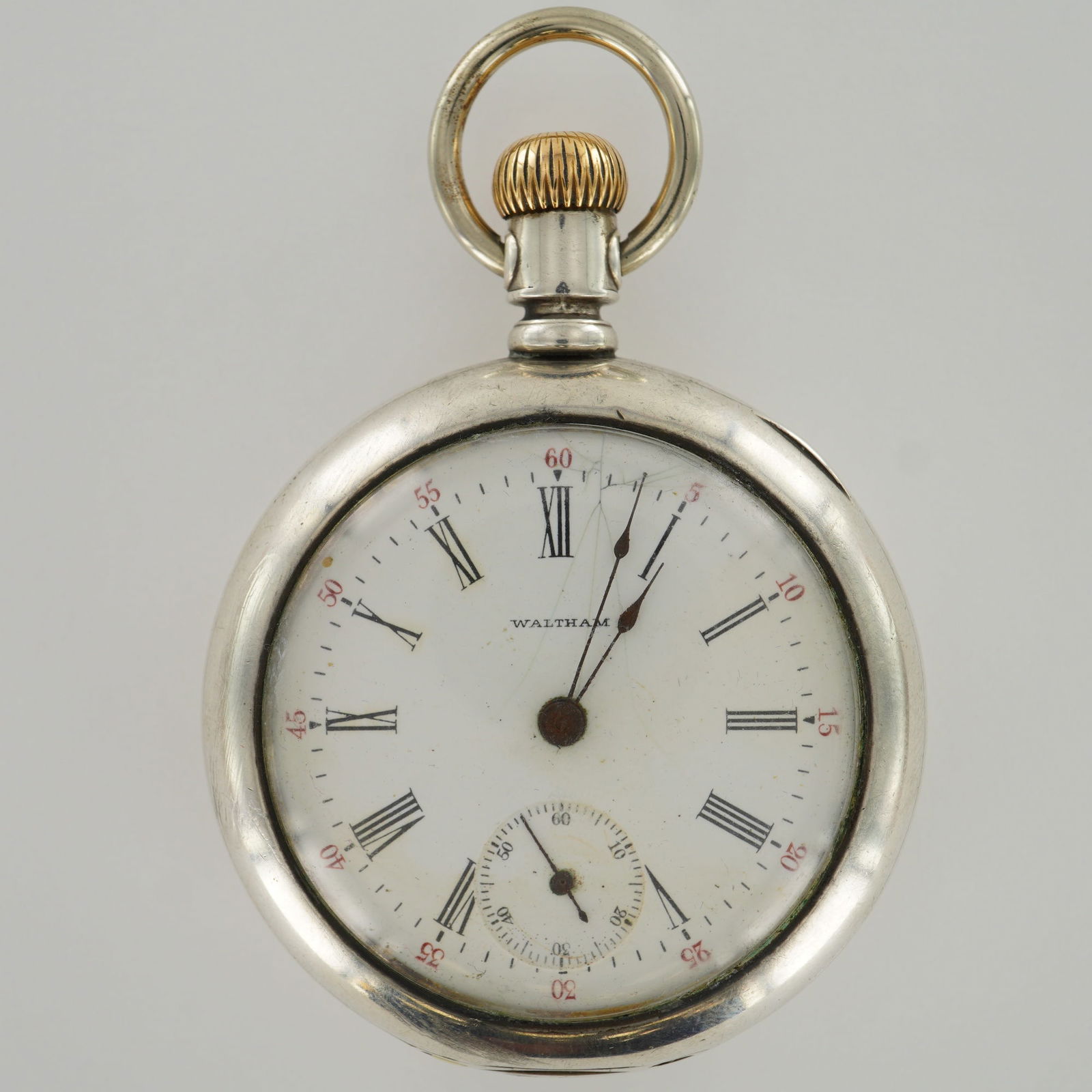 American Waltham Watch Co. 18S Pocket Watch, A.W.C. Co. Coin Silver Case (1 of 5)