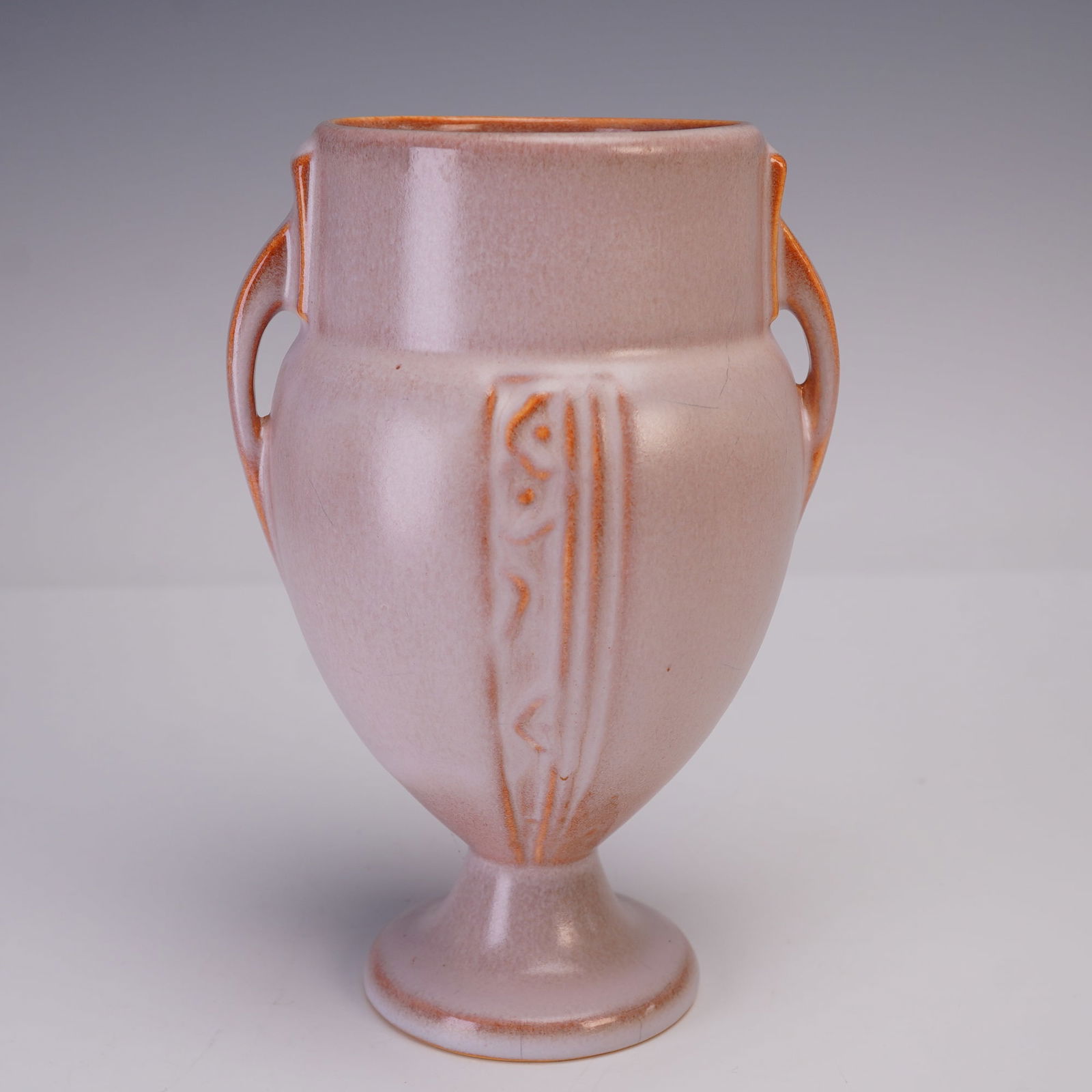 Roseville Pottery White Double-Handle Vase, Moderne (1 of 6)