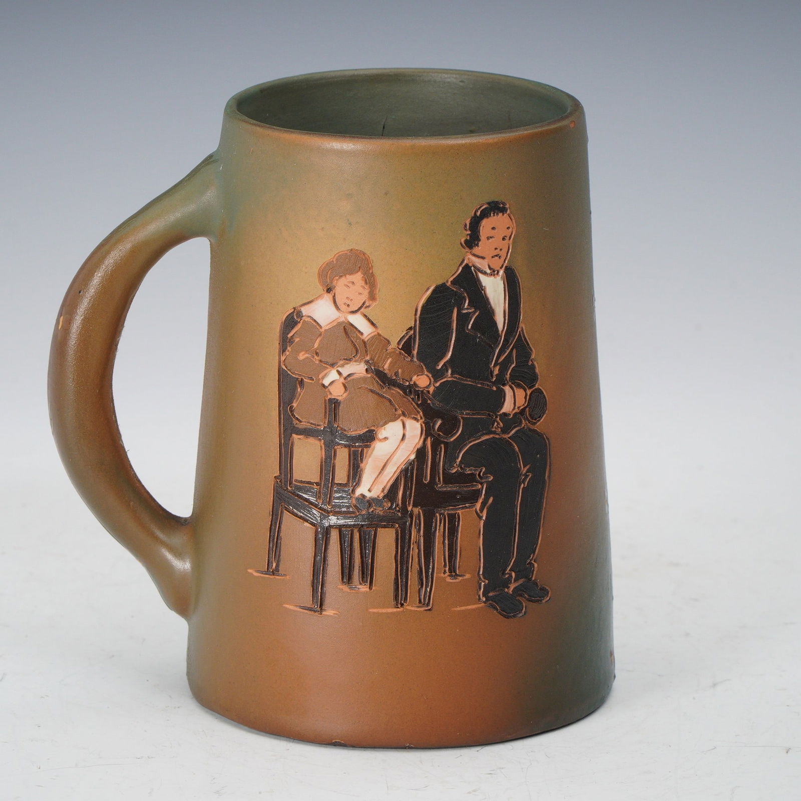 Weller Pottery Mug Charles Dickens Dombey and Son (1 of 4)