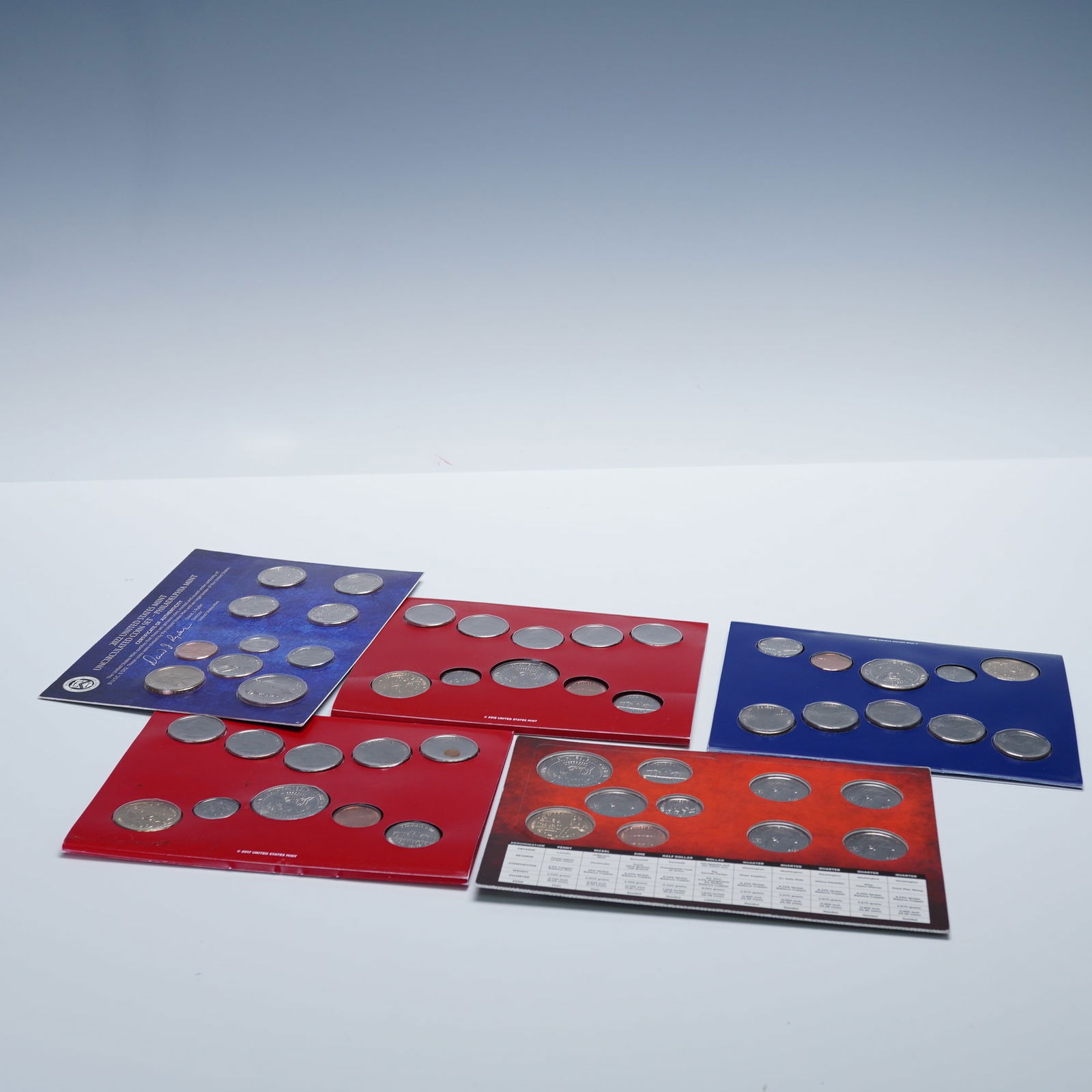 5pc U.S. Mint 2018, 2019, and 2022 Denver and Philadelphia Unc. Coin Sets (1 of 9)