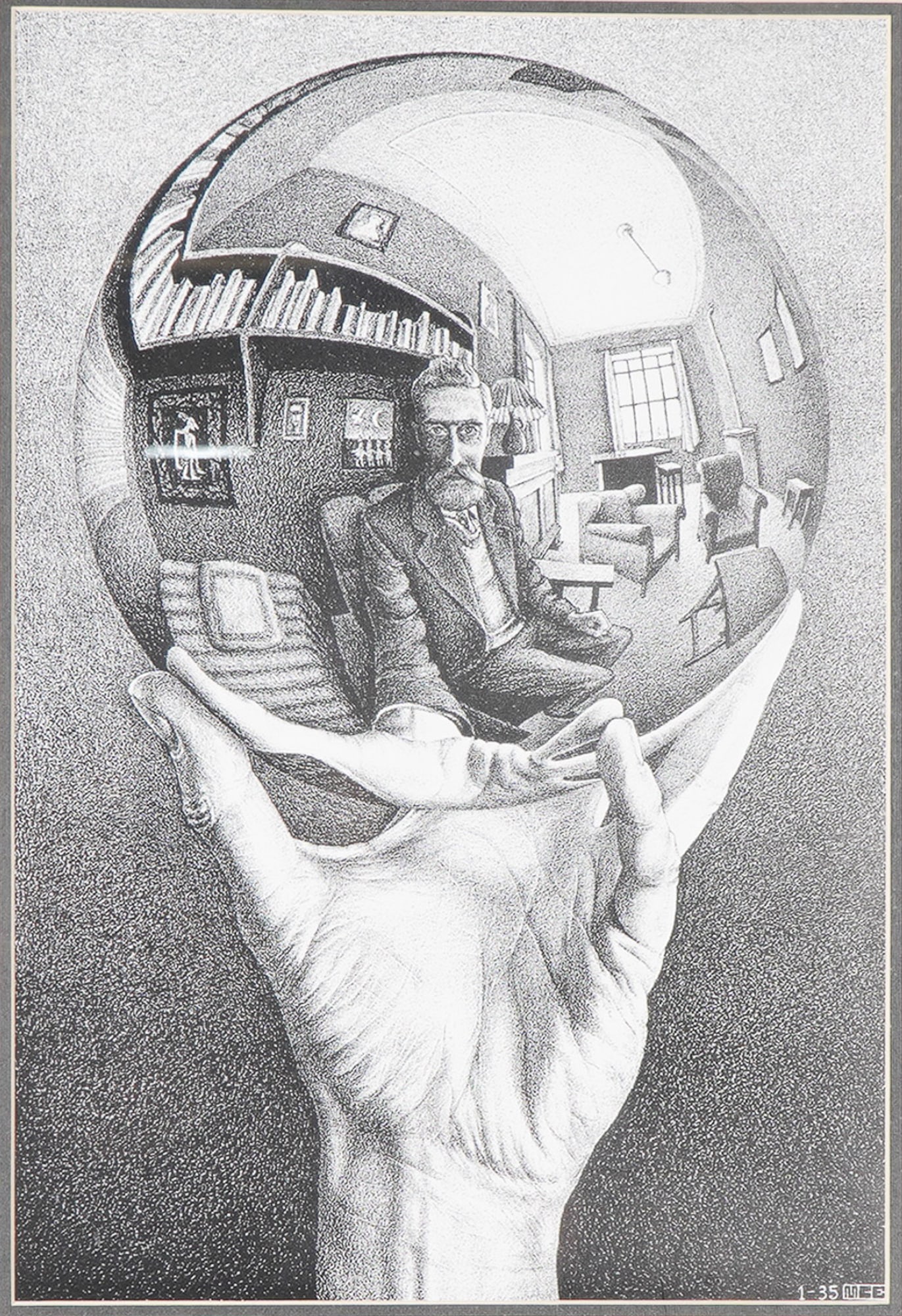 M.C. Escher's Hand with Reflecting Sphere Print (1 of 5)