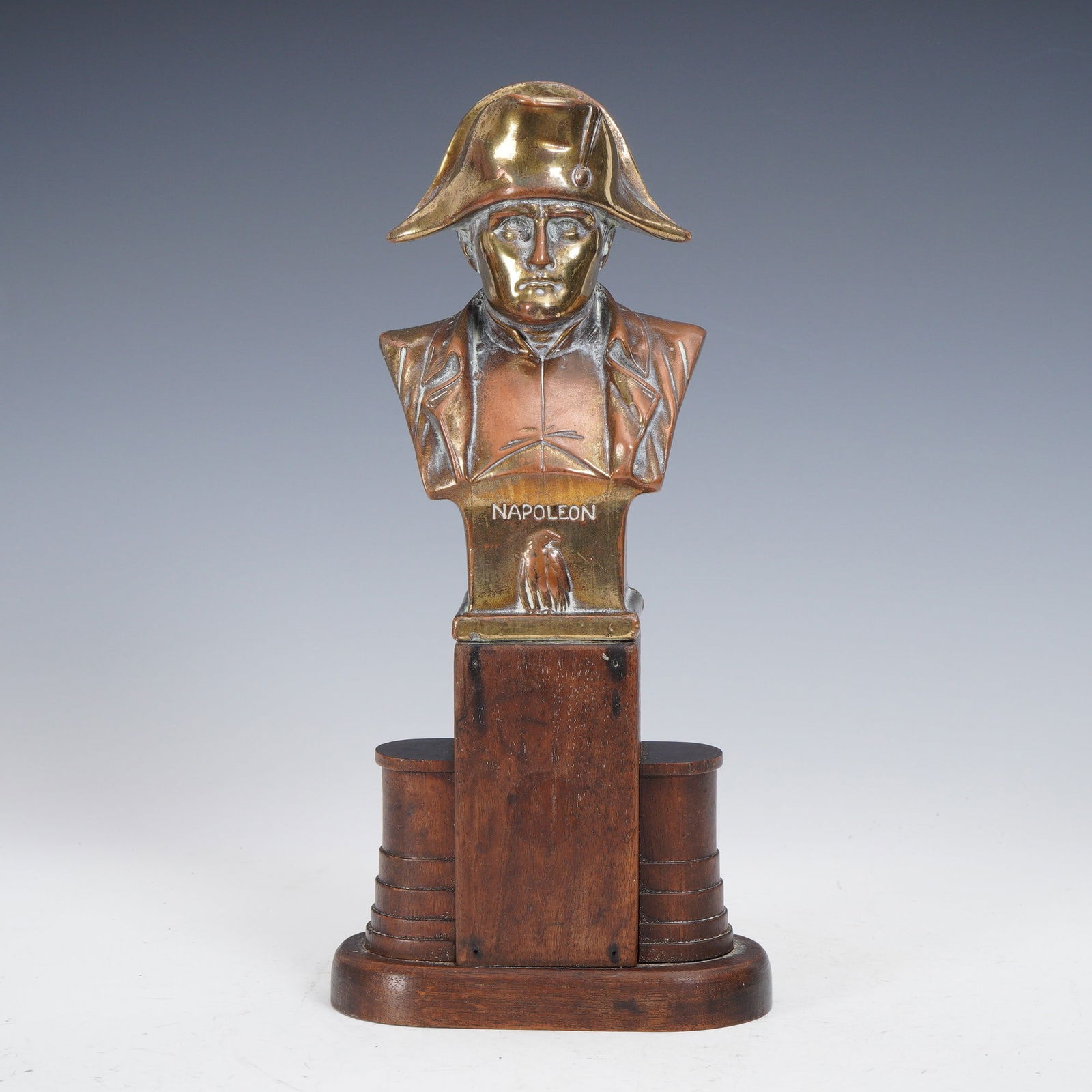 Napoleon Gilded Spelter Bust on Wooden Base (1 of 6)