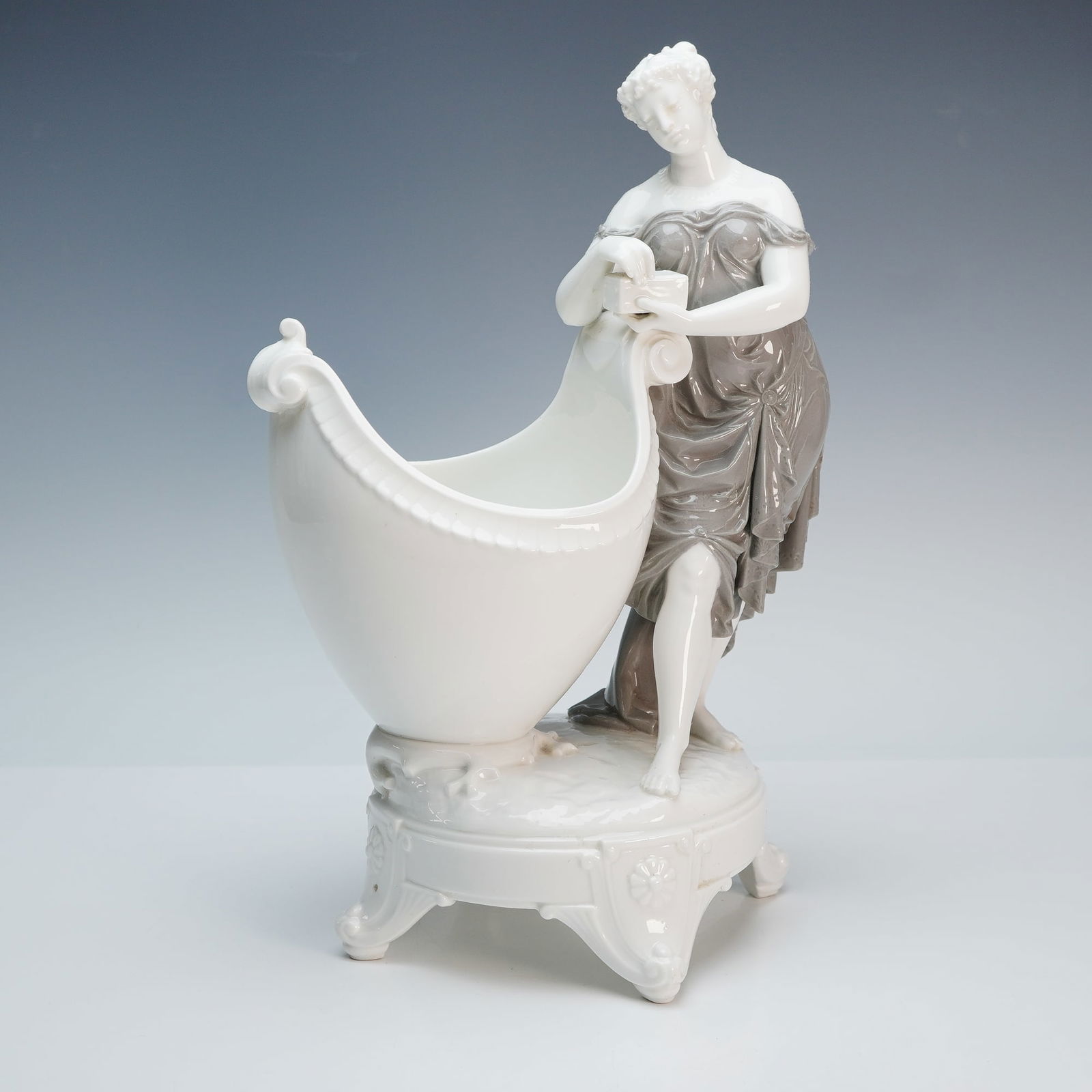 Gibus & Redon Porcelain Classical Lady Figural Vase (1 of 4)