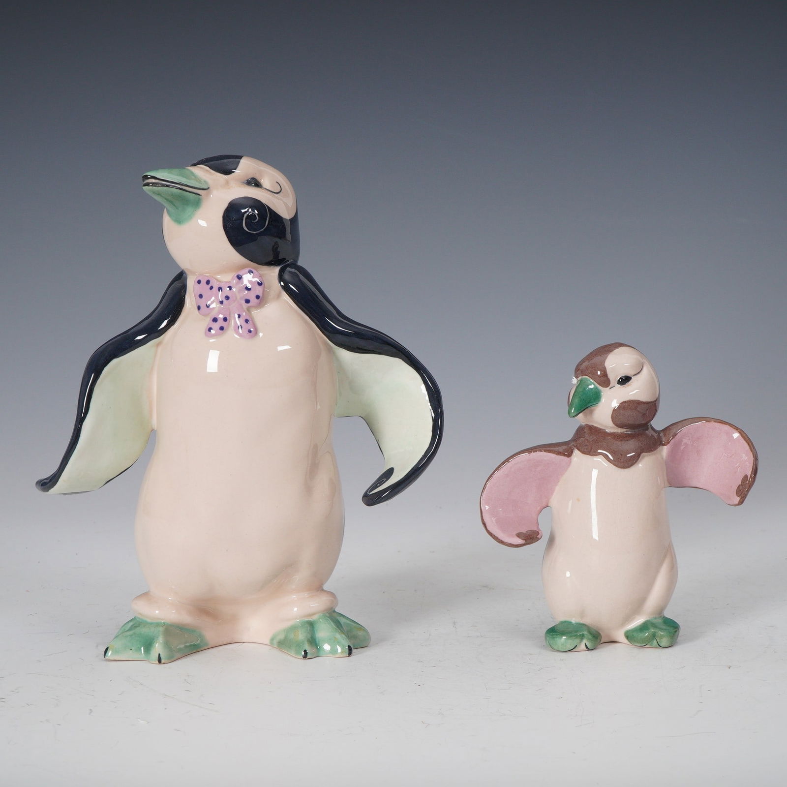 2pc Kay Finch Penguin Ceramic Figurines (1 of 3)