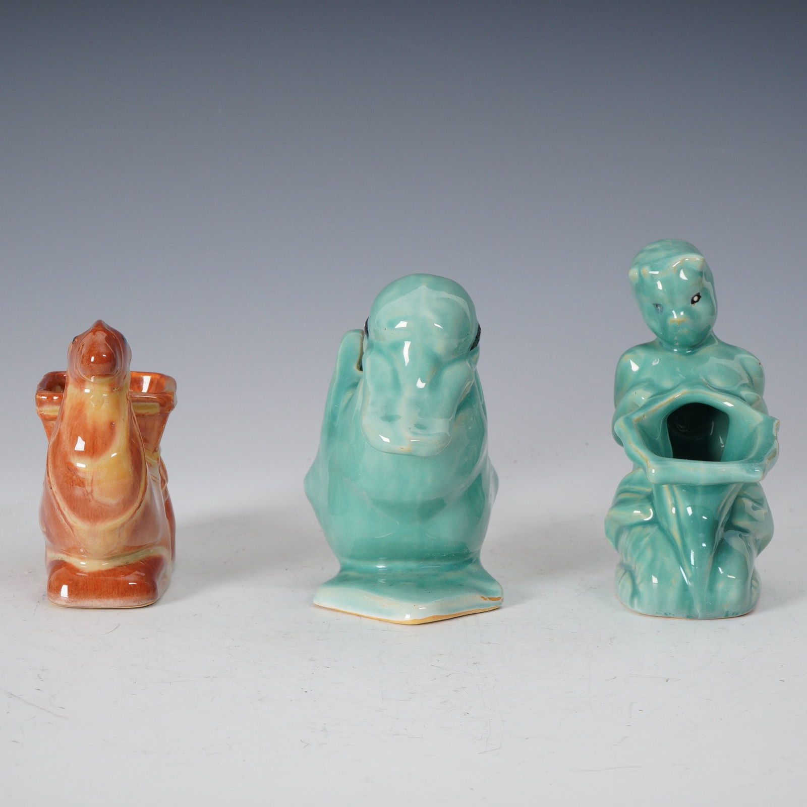 3pc Weller Pottery Cactus Pattern (1 of 4)