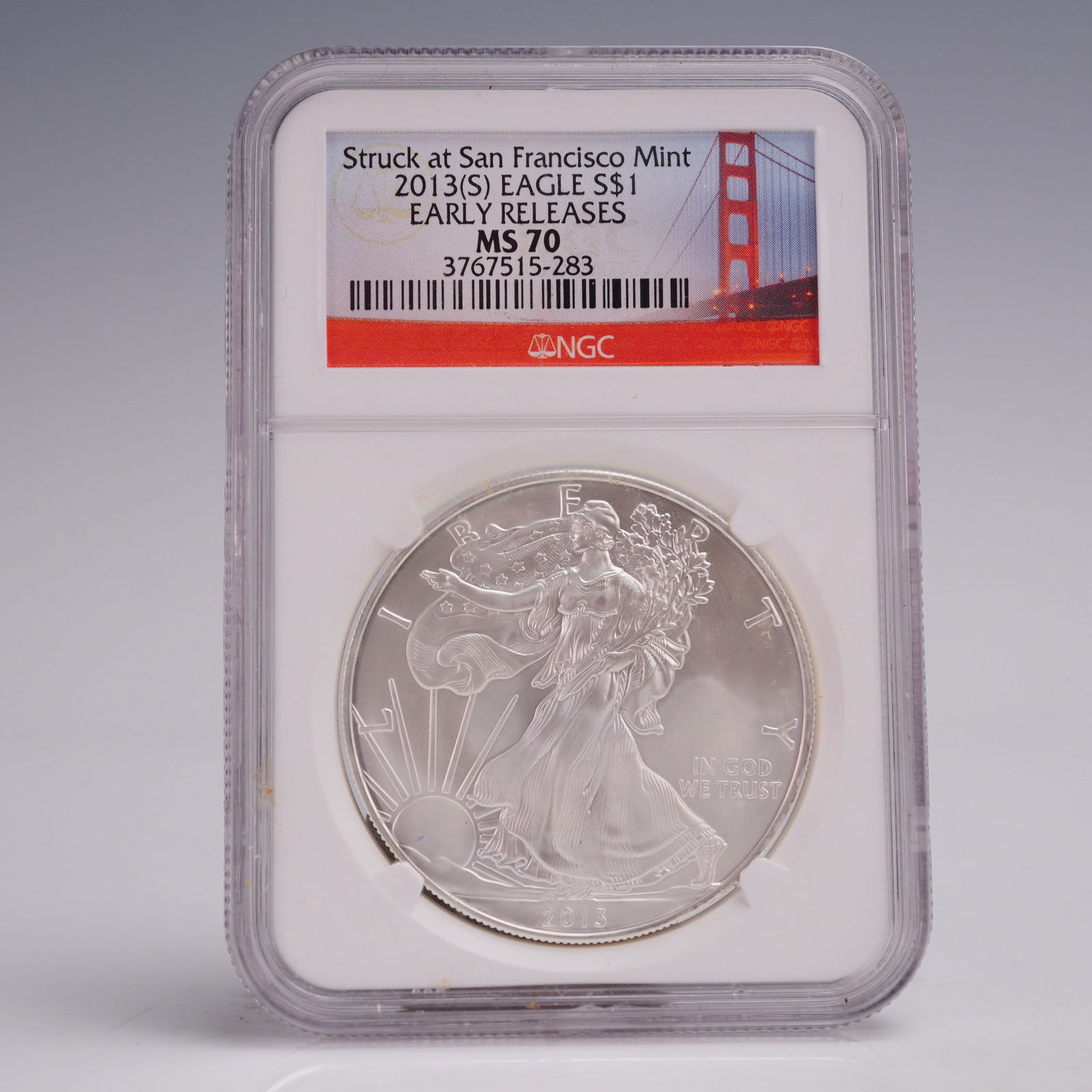 2013 (S) American Silver Eagle Early Release Dollar Coin NGC Graded MS 70 (1 of 4)