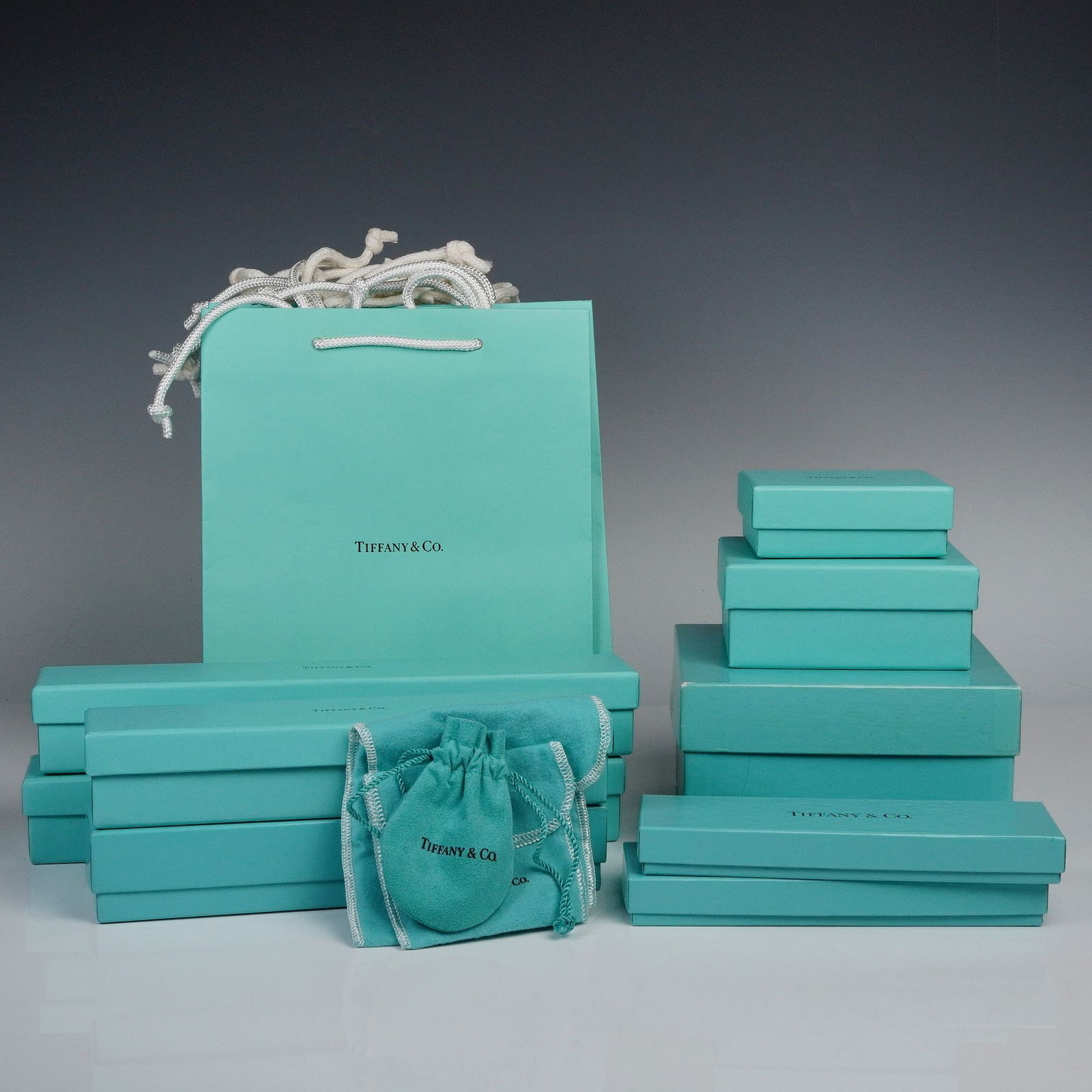 20pc Collection of Tiffany & Co. Bags, Boxes, Soft Bags & Ribbons (1 of 4)