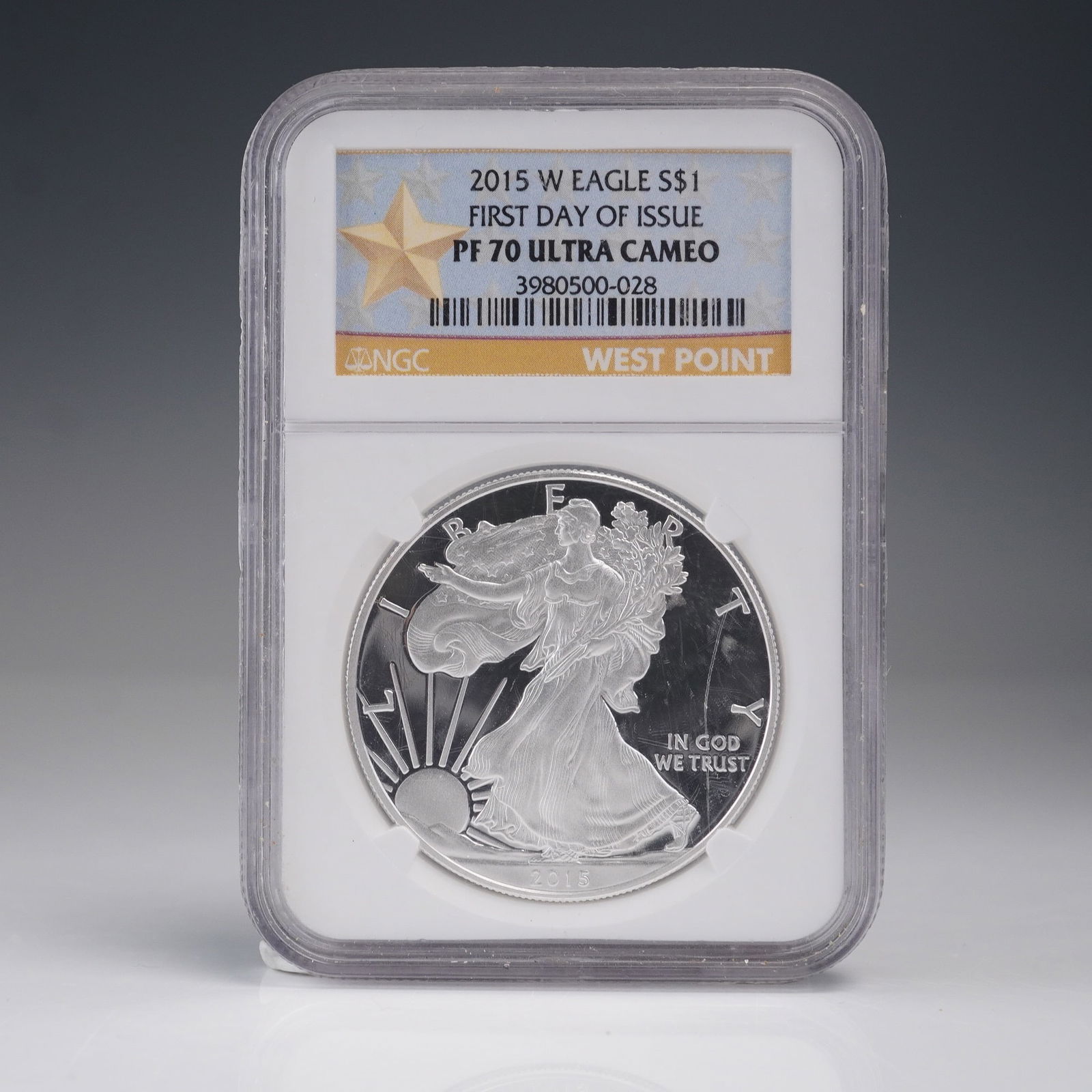 2015-W American Silver Eagle Type 1 Dollar NGC Graded PF70 Ultra Cameo FDOI (1 of 4)