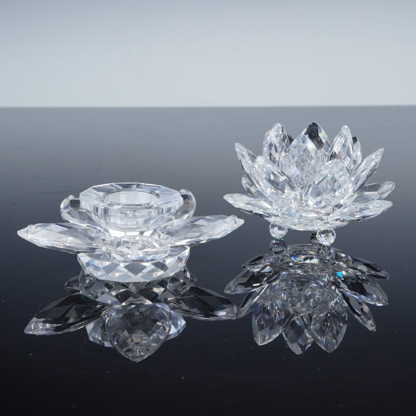 2pc Swarovski Silver Crystal and Unmarked Candle Holders (1 of 7)