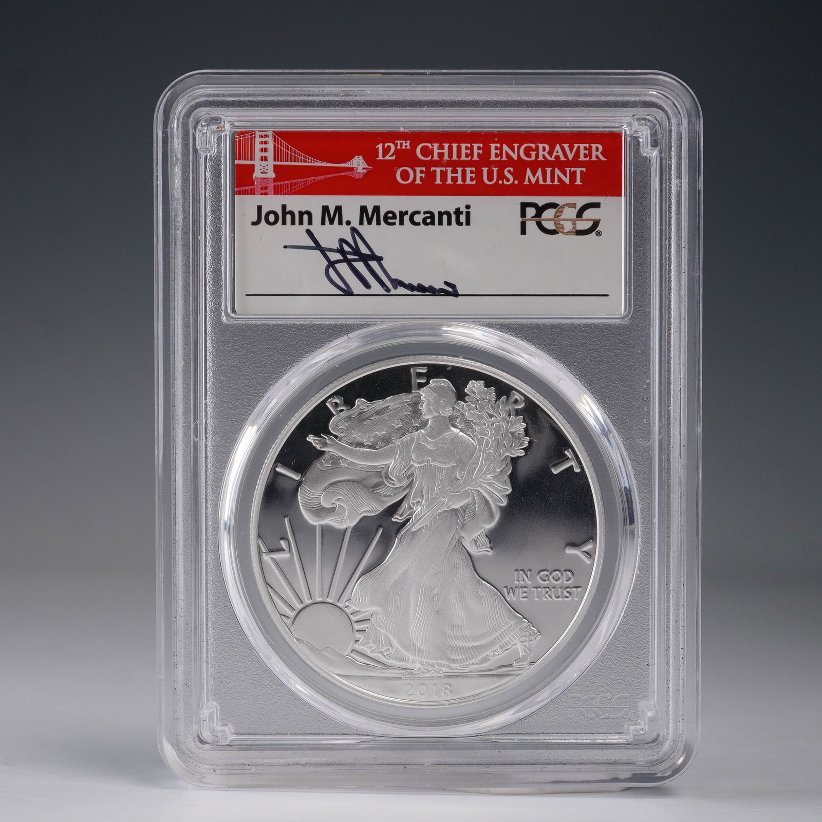 2018-S American Silver Eagle Type 1 Dollar PCGS Graded PR70 DCAM FDOI (1 of 4)