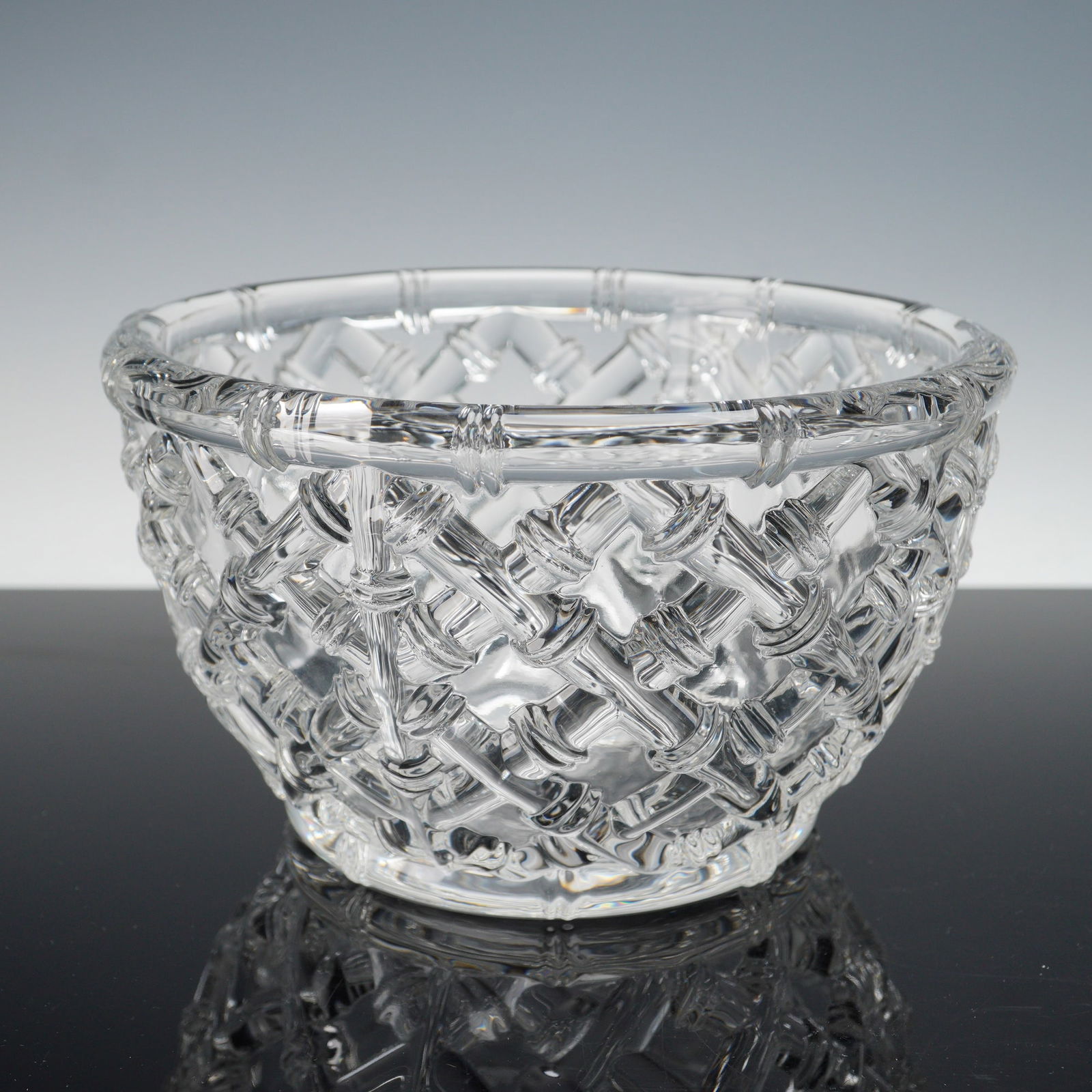 Tiffany & Co. Bamboo Crystal Round Bowl (1 of 3)
