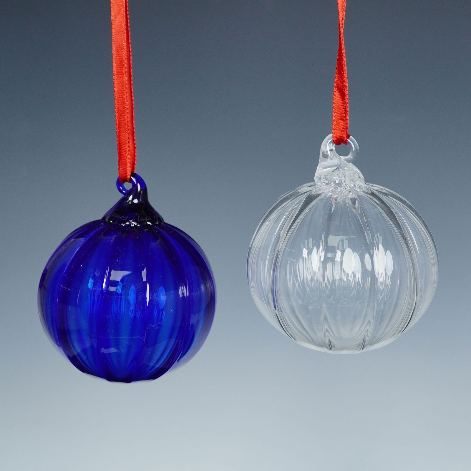 2pc Tiffany & Co. Thames Glass Ornaments (1 of 4)