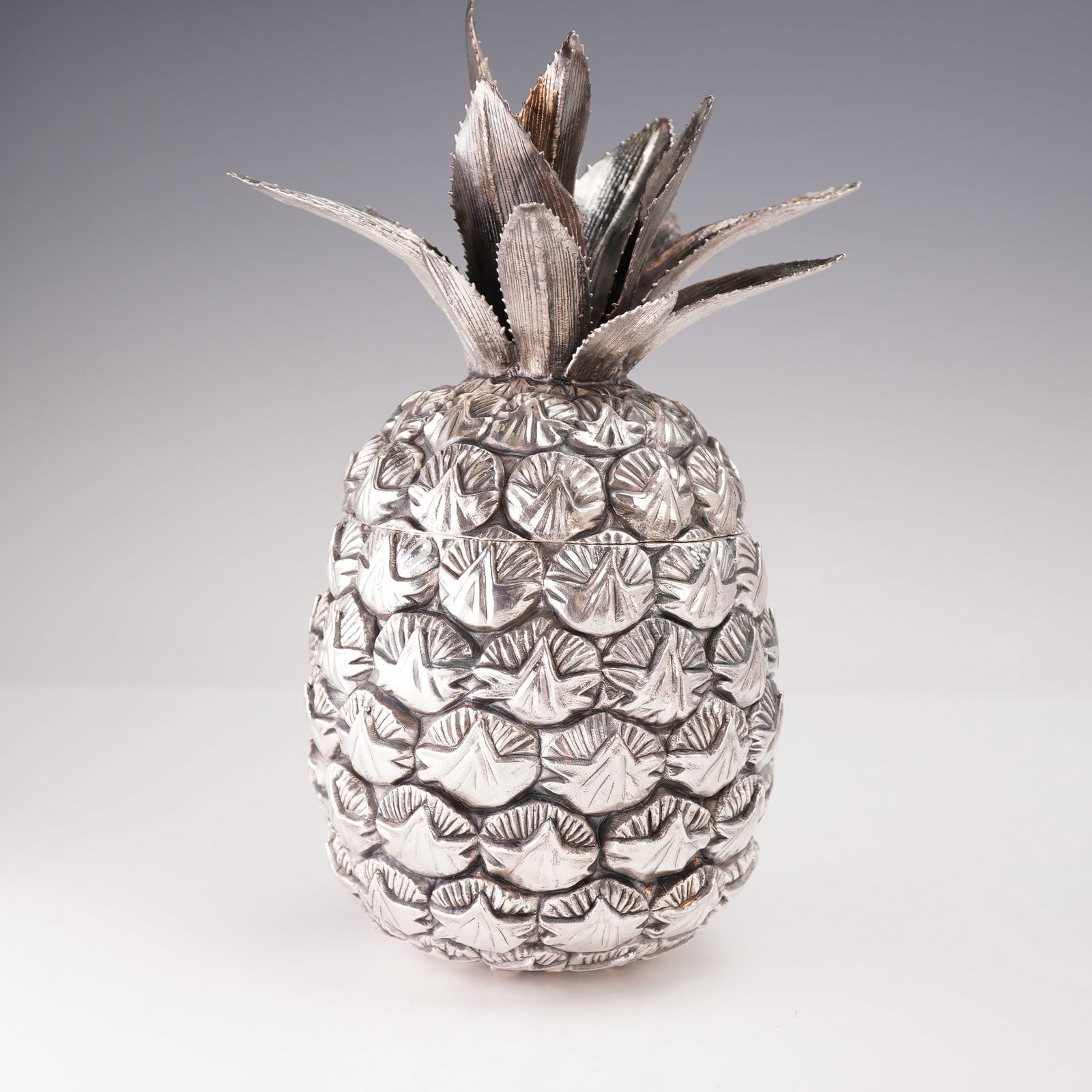 Mario Buccellati 800 Silver Pineapple Jar w/ Lid (1 of 6)