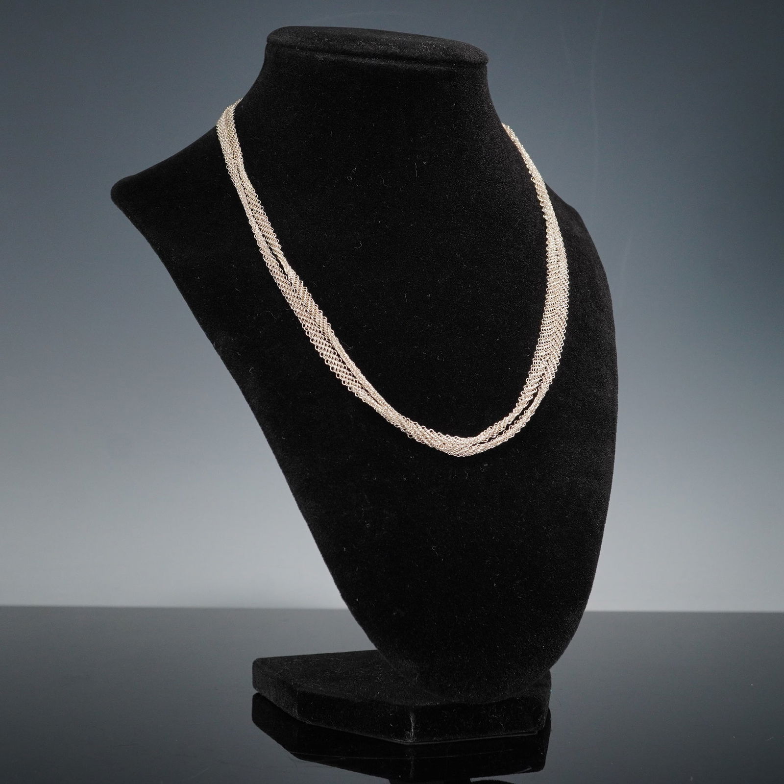 Tiffany & Co. Elsa Peretti Sterling Silver Mesh Necklace (1 of 6)