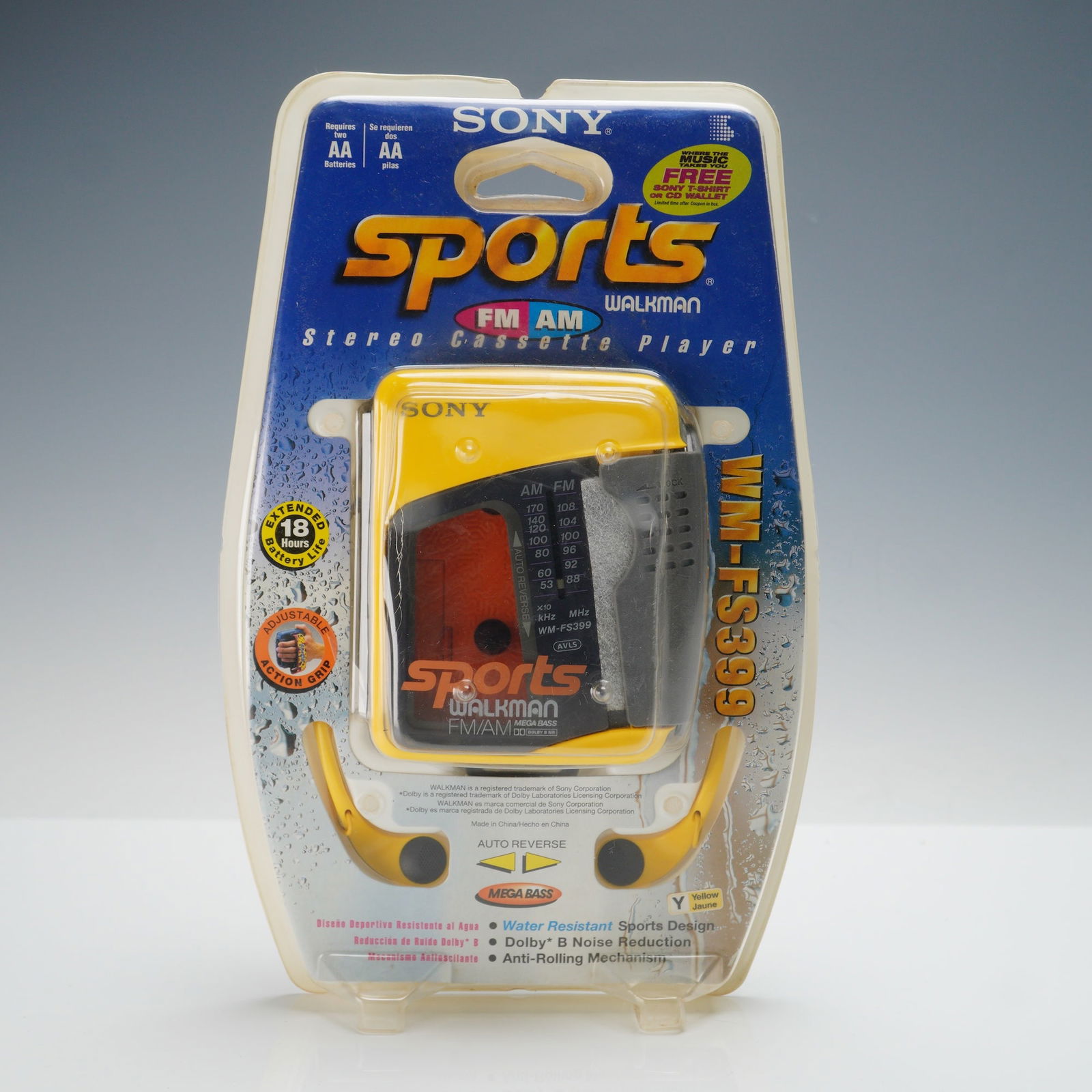 Sony Sports Walkman WM-FS399 AM/FM Stereo Cassette Player, New in Package (1 of 3)