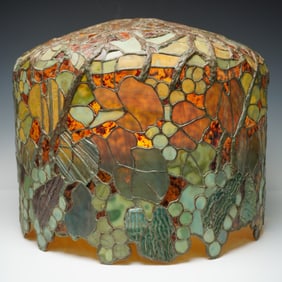 Attributed to Paul Crist Studios, Tiffany Style Leaded Glass Shade