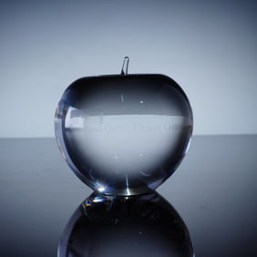 Tiffany and Co. Crystal Apple Paperweight