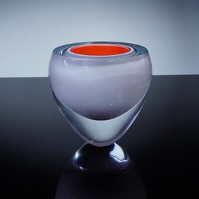 Anna Torfs Art Glass Vase, Flo