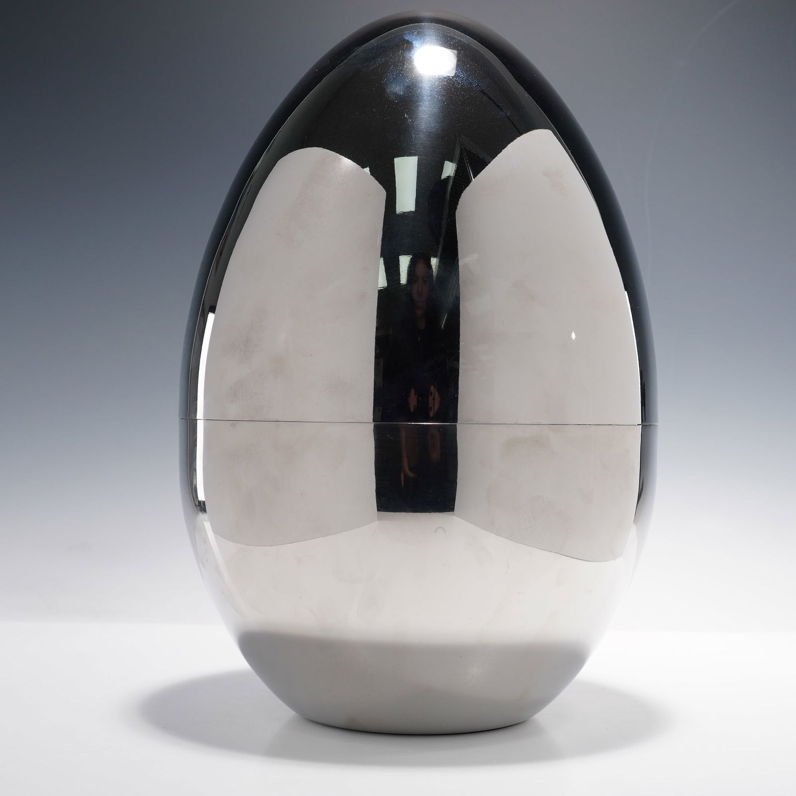 24pc Silver-Tone Flatware Set with Decorative Metal Egg Case (1 of 10)