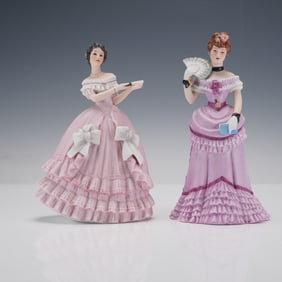 2pc Lenox The Great Fashions of History Figurines, Caroline & Christine
