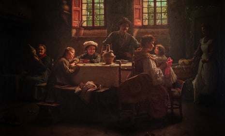 Giacomo Campi, Italian Oil on Painting Canvas, Family Time, Signed