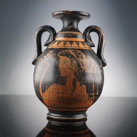 Grand Tour Period Greek Red Figure Pottery Vase