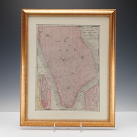 Antique Rand McNally & Co. Map of Southern New York City
