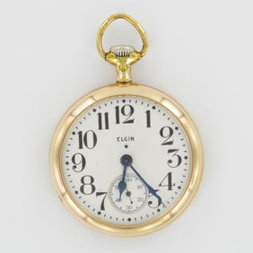 Elgin Nat'l Watch Co. 16S Gold Filled Pocket Watch, Cashier Extra Case