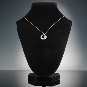 Tiffany & Co. Elsa Peretti Sterling Silver Eternal Circle Pendant Necklace