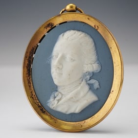 Wedgwood and Bentley Blue Jasperware Portrait Medallion