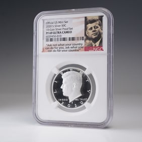 2020-S Kennedy Silver Proof Half Dollar NGC Graded PF 69 Ultra Cameo