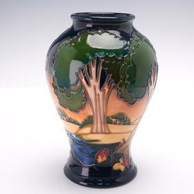 Moorcroft Pottery Vase, Evening Sky Pattern