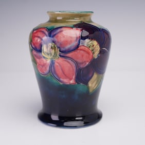 William Moorcroft Pottery Vase, Clematis