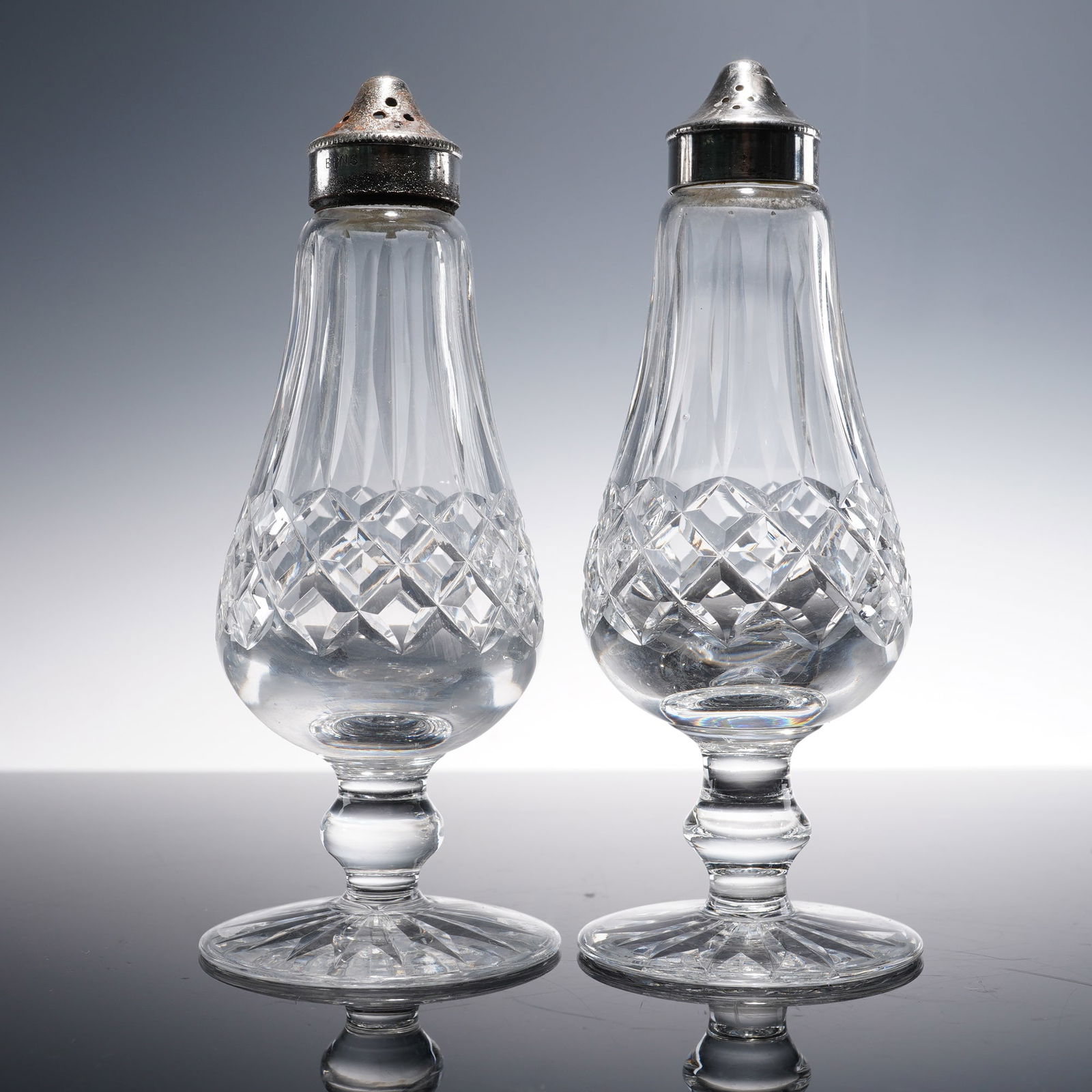 2pc Waterford Crystal Footed Shaker Set, Lismore Pattern (1 of 5)
