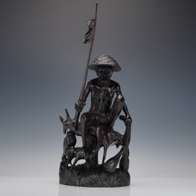 Tantra Gallery, Balinese Carved Wood Fisherman Figurine