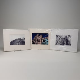 3pc Photographic Prints of Cathedral Architecture, Signed