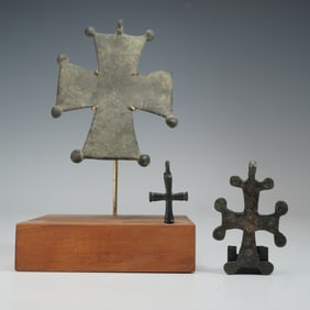 3pc European Ancient Bronze Crosses