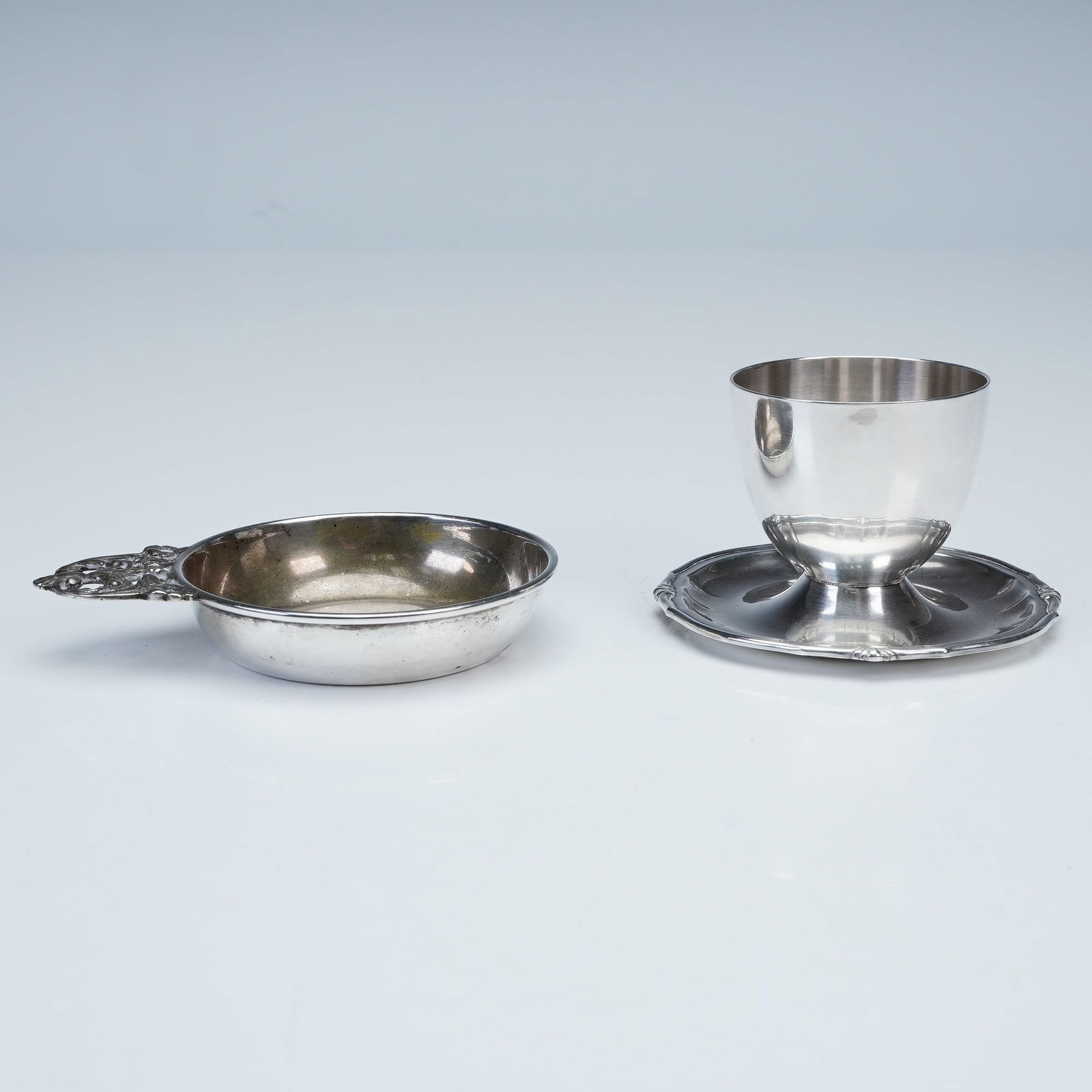2pc Continental Silver (800) Porringer and Egg Cup (1 of 4)