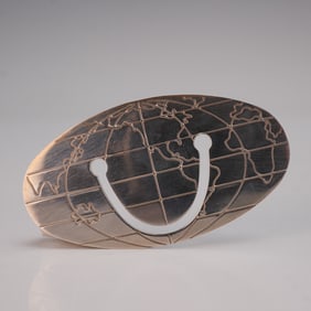 Tiffany & Co. Sterling Silver World Globe Oval Bookmark