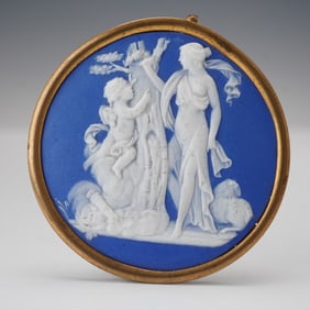 Wedgwood Blue Jasperware Dip Medallion