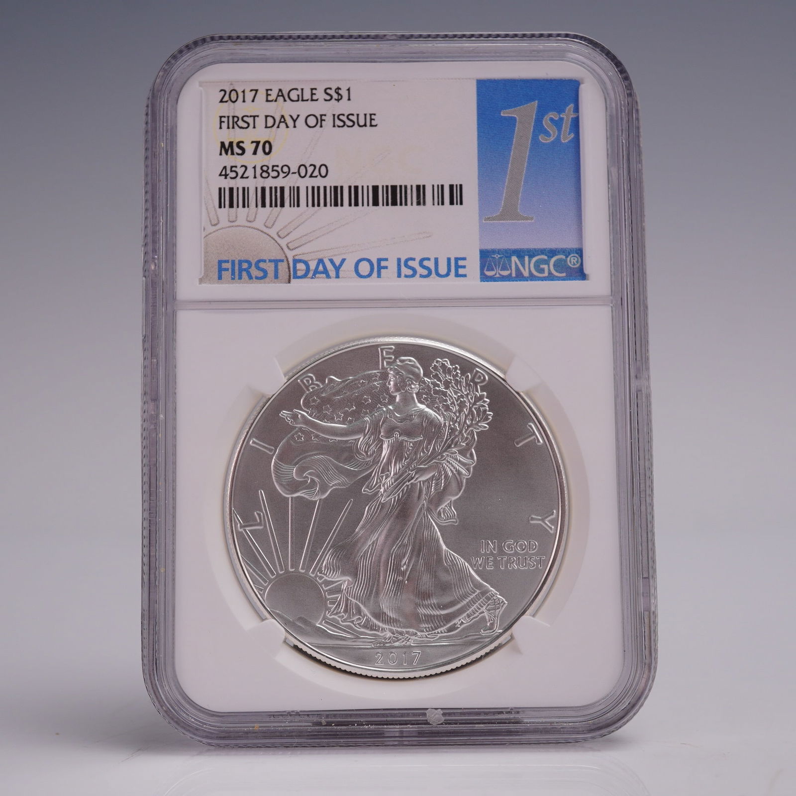 2017 American Silver Eagle First Issue Dollar Coin NGC Graded MS 70 (1 of 4)