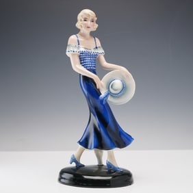 Goldscheider by Stefan Dakan Girl with Hat Figurine