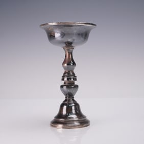 Tibetan Silver Ritual Butter Lamp