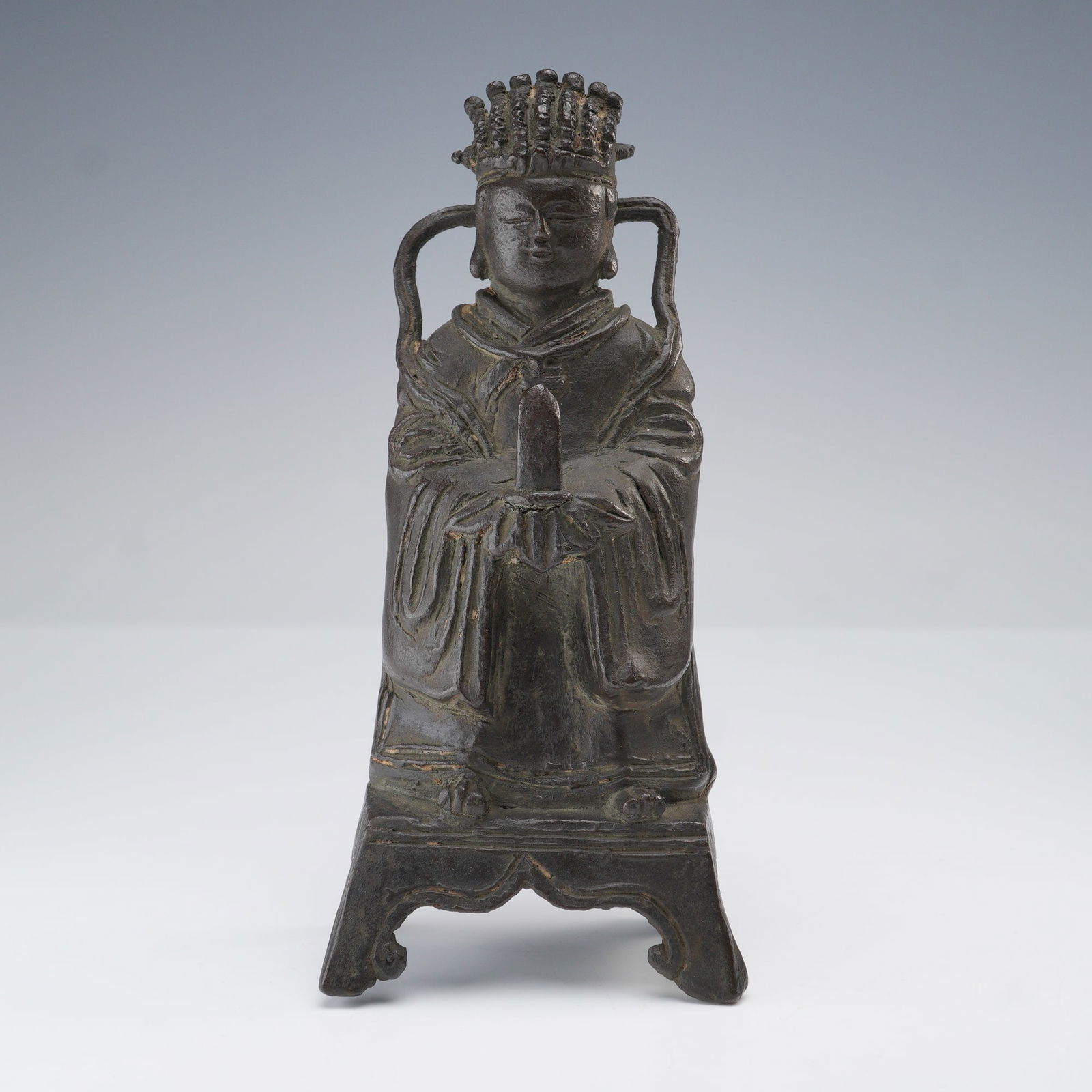 Ming Dynasty Chinese Bronze Seated Figure of Official (1 of 5)
